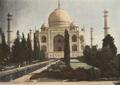 Agra, The Taj Mahal and the Fountain by European Photographer